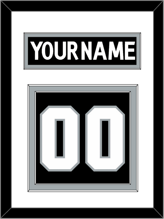 Los Angeles Nameplate & Number (Back) - Home Black (2011-2017) - Signature Tier 1