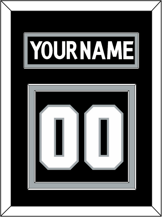 Los Angeles Nameplate & Number (Back) - Home Black (2017-2024) - Signature Tier 2