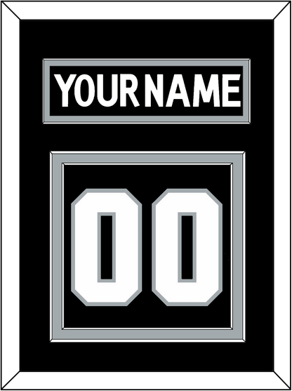 Los Angeles Nameplate & Number (Back) - Home Black (2011-2017) - Signature Tier 2