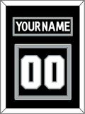 Los Angeles Nameplate & Number (Back) - Home Black (2011-2017) - Double Mat 2