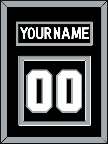 Los Angeles Nameplate & Number (Back) - Home Black (2011-2017) - Signature Tier 2