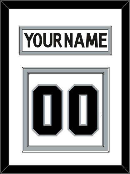 Los Angeles Nameplate & Number (Back) - Road White (2017-2024) - Signature Tier 1