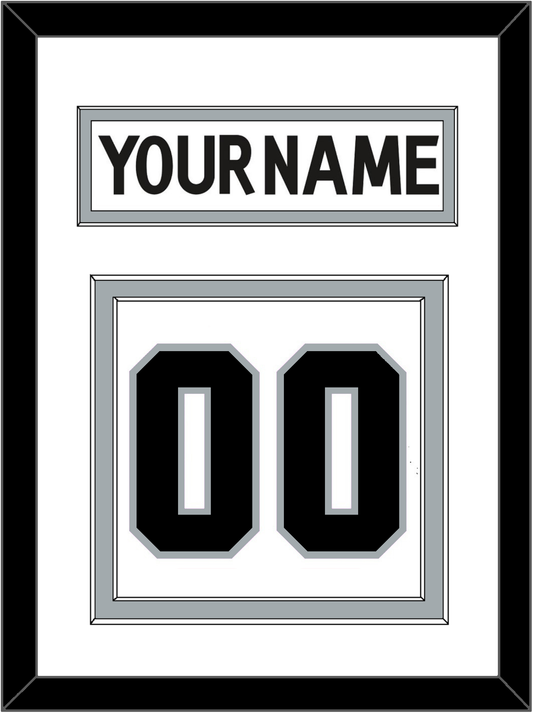 Los Angeles Nameplate & Number (Back) - Road White (2011-2017) - Signature Tier 1