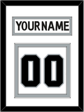 Los Angeles Nameplate & Number (Back) - Road White (2017-2024) - Double Mat 1