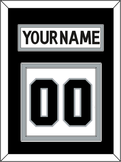 Los Angeles Nameplate & Number (Back) - Road White (2017-2024) - Signature Tier 2