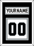 Los Angeles Nameplate & Number (Back) - Road White (2011-2017) - Double Mat 2
