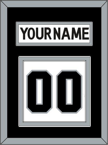 Los Angeles Nameplate & Number (Back) - Road White (2017-2024) - Signature Tier 2
