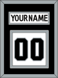 Los Angeles Nameplate & Number (Back) - Road White (2011-2017) - Double Mat 2