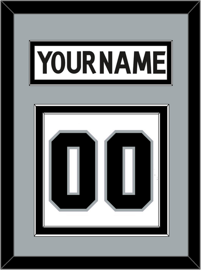 Los Angeles Nameplate & Number (Back) - Road White (2017-2024) - Signature Tier 3