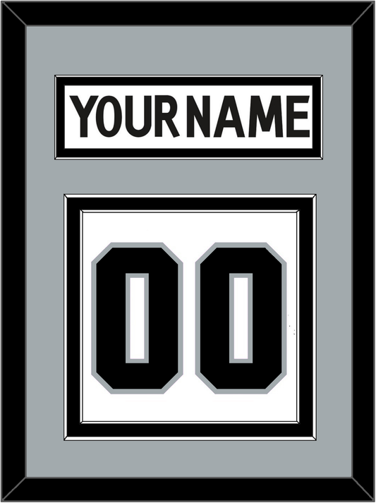 Los Angeles Nameplate & Number (Back) - Road White (2017-2024) - Signature Tier 3