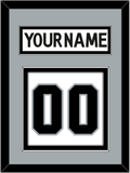 Los Angeles Nameplate & Number (Back) - Road White (2011-2017) - Double Mat 3