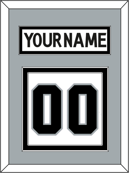 Los Angeles Nameplate & Number (Back) - Road White (2017-2024) - Signature Tier 3