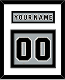 Los Angeles Nameplate & Number (Back) - Alternate Gray (2018-2021) - Double Mat 1