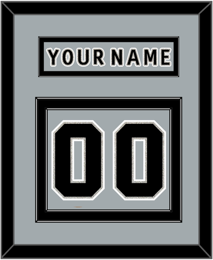 Los Angeles Nameplate & Number (Back) - Alternate Gray (2018-2021) - Signature Tier 2