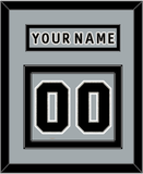 Los Angeles Nameplate & Number (Back) - Alternate Gray (2018-2021) - Double Mat 2