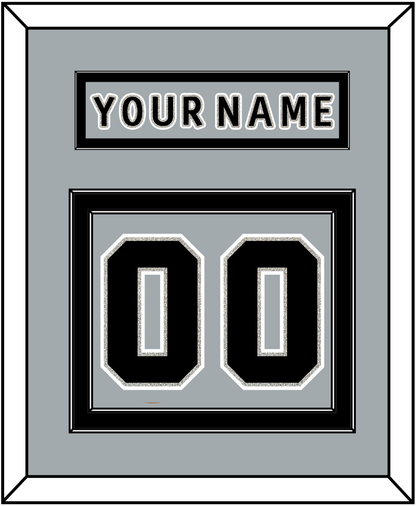 Los Angeles Nameplate & Number (Back) - Alternate Gray (2018-2021) - Signature Tier 2