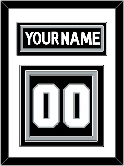 Los Angeles Nameplate & Number (Back) - Home Black (2011-2017) - Premier Tier 1