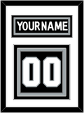 Los Angeles Nameplate & Number (Back) - Home Black (2011-2017) - Triple Mat 1