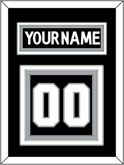 Los Angeles Nameplate & Number (Back) - Home Black (2011-2017) - Premier Tier 2