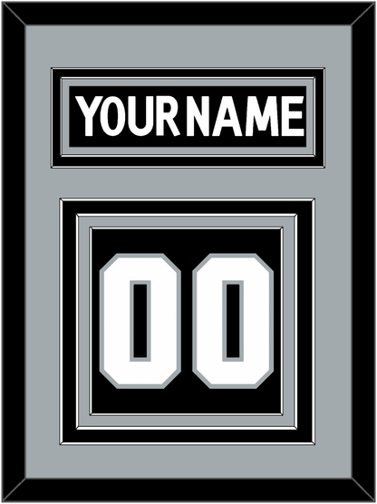 Los Angeles Nameplate & Number (Back) - Home Black (2011-2017) - Premier Tier 3