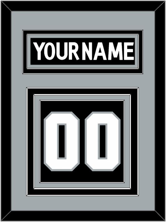 Los Angeles Nameplate & Number (Back) - Home Black (2011-2017) - Premier Tier 3
