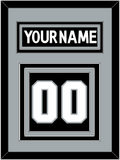 Los Angeles Nameplate & Number (Back) - Home Black (2017-2024) - Triple Mat 3