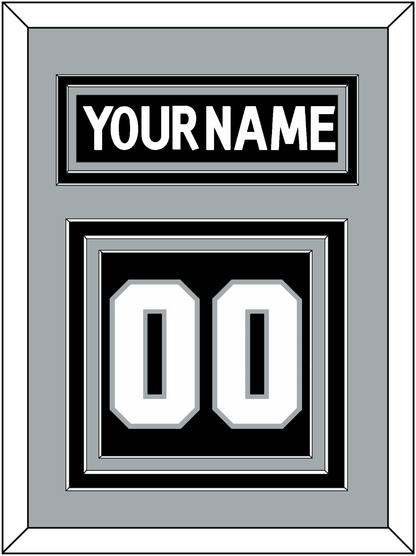 Los Angeles Nameplate & Number (Back) - Home Black (2011-2017) - Premier Tier 3
