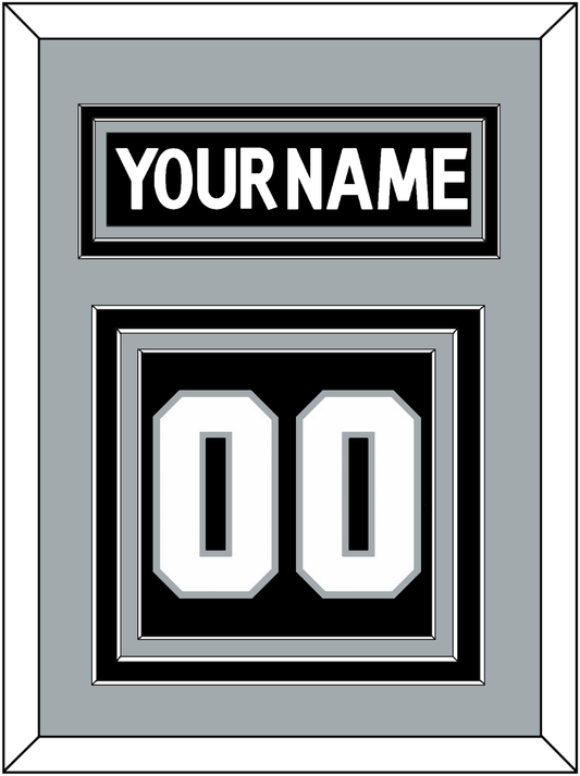 Los Angeles Nameplate & Number (Back) - Home Black (2011-2017) - Premier Tier 3