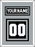 Los Angeles Nameplate & Number (Back) - Home Black (2011-2017) - Triple Mat 3