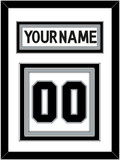 Los Angeles Nameplate & Number (Back) - Road White (2011-2017) - Triple Mat 1