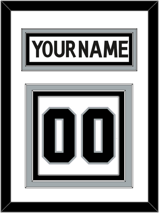 Los Angeles Nameplate & Number (Back) - Road White (2017-2024) - Premier Tier 2