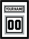 Los Angeles Nameplate & Number (Back) - Road White (2011-2017) - Triple Mat 2