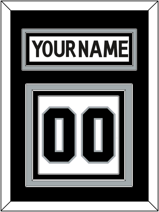 Los Angeles Nameplate & Number (Back) - Road White (2017-2024) - Premier Tier 3