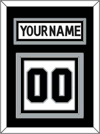 Los Angeles Nameplate & Number (Back) - Road White (2011-2017) - Premier Tier 3