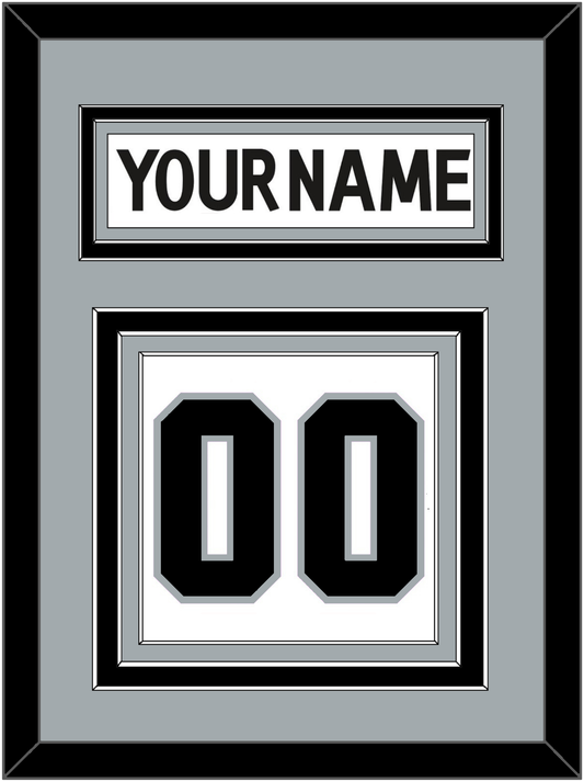 Los Angeles Nameplate & Number (Back) - Road White (2017-2024) - Premier Tier 4