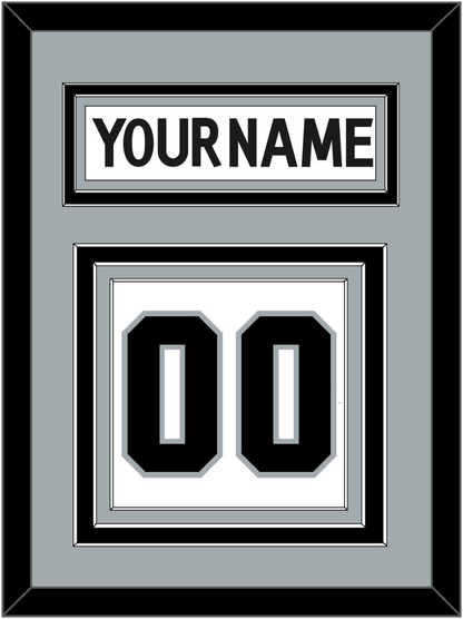 Los Angeles Nameplate & Number (Back) - Road White (2011-2017) - Premier Tier 4