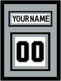 Los Angeles Nameplate & Number (Back) - Road White (2011-2017) - Triple Mat 4