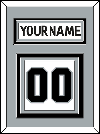 Los Angeles Nameplate & Number (Back) - Road White (2011-2017) - Premier Tier 4