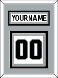 Los Angeles Nameplate & Number (Back) - Road White (2011-2017) - Triple Mat 4