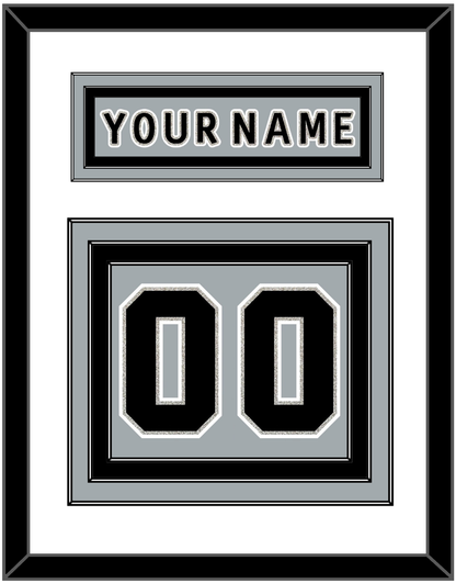 Los Angeles Nameplate & Number (Back) - Alternate Gray (2018-2021) - Premier Tier 1