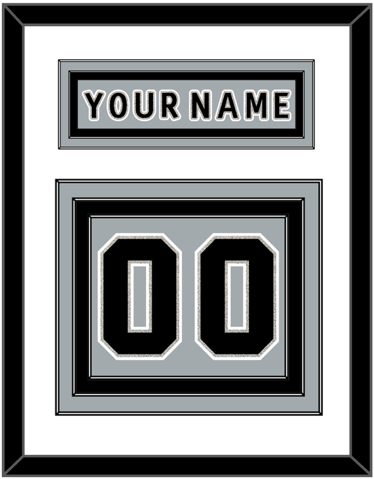 Los Angeles Nameplate & Number (Back) - Alternate Gray (2018-2021) - Premier Tier 1