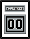 Los Angeles Nameplate & Number (Back) - Alternate Gray (2018-2021) - Triple Mat 1