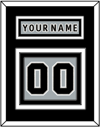 Los Angeles Nameplate & Number (Back) - Alternate Gray (2018-2021) - Premier Tier 2