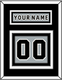 Los Angeles Nameplate & Number (Back) - Alternate Gray (2018-2021) - Triple Mat 2