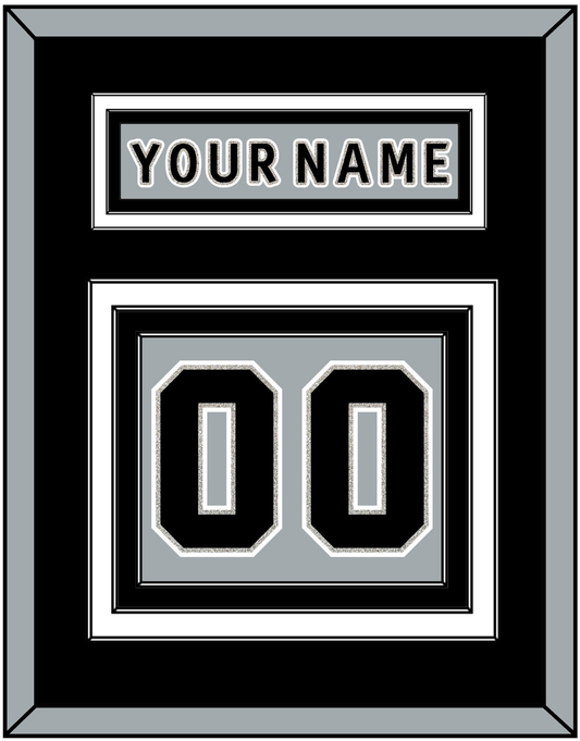 Los Angeles Nameplate & Number (Back) - Alternate Gray (2018-2021) - Premier Tier 2