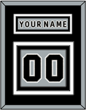Los Angeles Nameplate & Number (Back) - Alternate Gray (2018-2021) - Triple Mat 2