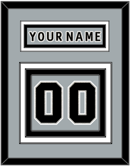 Los Angeles Nameplate & Number (Back) - Alternate Gray (2018-2021) - Premier Tier 3