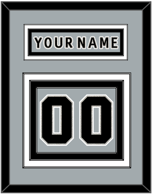 Los Angeles Nameplate & Number (Back) - Alternate Gray (2018-2021) - Premier Tier 3