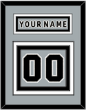 Los Angeles Nameplate & Number (Back) - Alternate Gray (2018-2021) - Triple Mat 3
