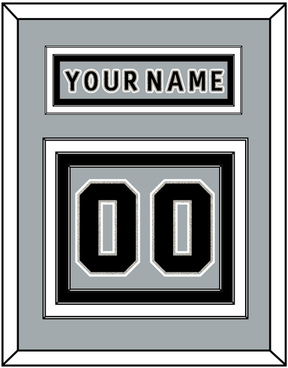 Los Angeles Nameplate & Number (Back) - Alternate Gray (2018-2021) - Premier Tier 3